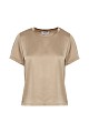 Satin blouse with short sleeves
