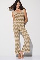 Top tejido de lúrex con estampado en zigzag