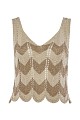 Top tejido de lúrex con estampado en zigzag