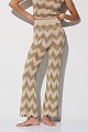 Pantalones tejidos de lúrex con estampado en zigzag