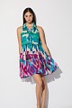 Mini printed chemise dress