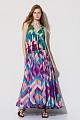 Maxi printed dress with ruffles