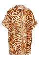 Oversized animal print shirt