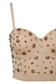 Bustier with decorative stones - Gold label