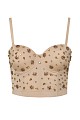 Bustier with decorative stones - Gold label