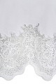 Short-sleeve blouse with lace and rhinestones