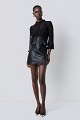 Lace blouse with a leather corset