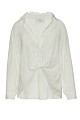 Crepe shirt with a lace top