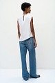 Blouse with lace and satin touch