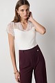 V-neck blouse with lace