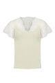 V-neck blouse with lace