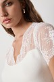 V-neck blouse with lace