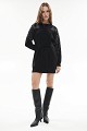 Mini knitted dress with embroidered sleeve details