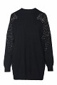 Mini knitted dress with embroidered sleeve details
