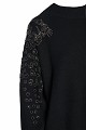 Mini knitted dress with embroidered sleeve details