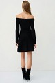 Off-shoulders mini dress with embellished stones and crystals