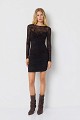 Mini dress with sheer and floral detailing