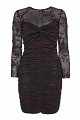Mini dress with sheer and floral detailing