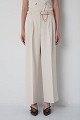 Pleated trousers with an elasticated waistband