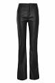 Leather-look flared trousers