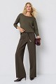 Fabric trousers with a tie drawstring waist