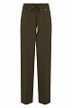 Fabric trousers with a tie drawstring waist