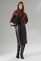 Falda midi efecto piel