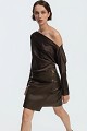 Leather-look mini skirt