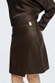 Leather-look mini skirt