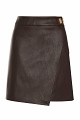 Leather-look mini skirt