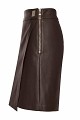 Leather-look mini skirt