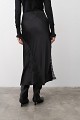 Midi satin skirt with lace