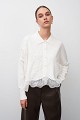 Cardigan with collar and lace