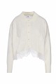 Cardigan with collar and lace