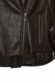 Leather-look jacket with belt