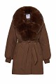 Jacket with faux fur collar