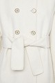 Long coat with a high collar and gold-tone buttons