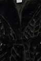 Long faux fur coat with textured pattern