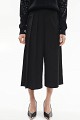 Asymmetric pleated culotte trousers