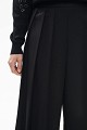 Asymmetric pleated culotte trousers