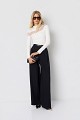 Knitted top with sheer detailing and rhinestone embellishments