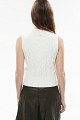 Sleeveless knitted sweater with rhinestones