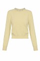 Embellished knit sweater with decorative stones