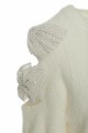 Sweater with bow and rhinestone embellished sleeves