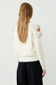Sweater with bow and rhinestone embellished sleeves