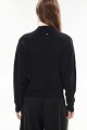 Knitted blouse with embroidered sleeve details