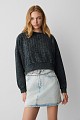 Sweatshirt with rhinestone embellishments