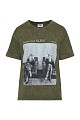Printed T-shirt with rhinestones