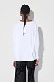 Oversized cotton long-sleeve blouse