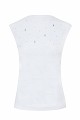Sleeveless top with rhinestone embellishments
